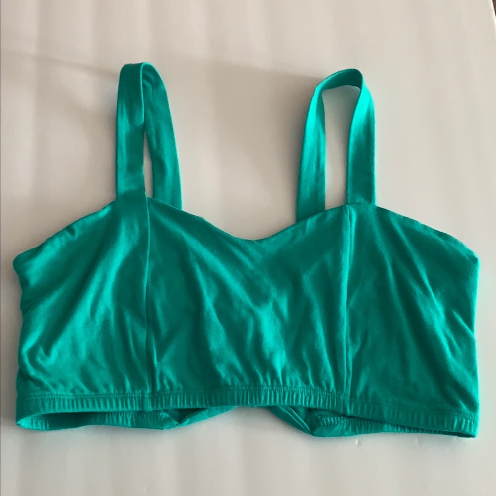 Bozzolo Turquoise Bow Crop Top